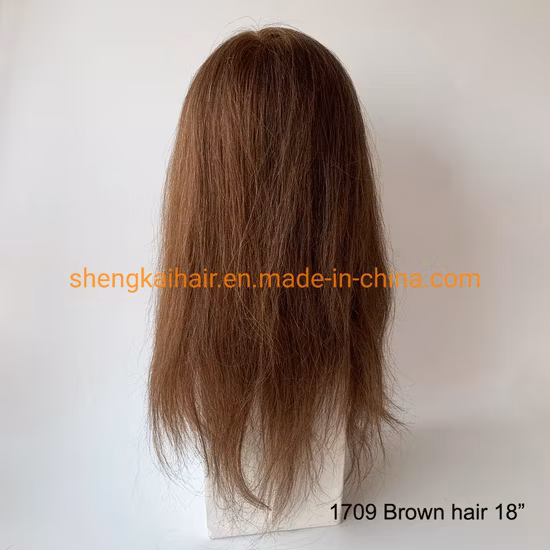 Schaufensterpuppenkopf aus 100 % unbehandeltem peruanischem Echthaar, 40,6 cm, für die Ausbildung in der Schönheitsschule, Farbe 4